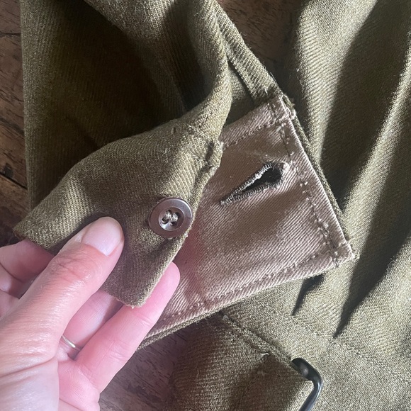 Vintage 1952 Bomber Jacket Olive Green Men's Military Jacket - Picture 2 of 14
